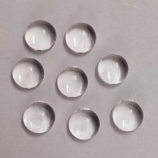 Crystal quartz 12mm round cabochon 7.95 cts 